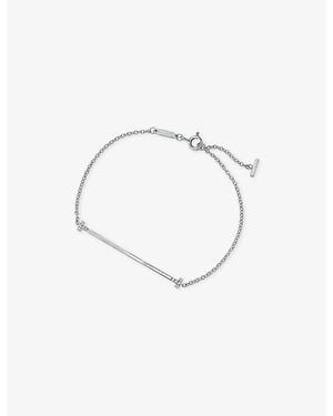 Tiffany & Co. Tiffany T Smile Small 18Ct- And 0.03Ct Diamonds Bracelet - White