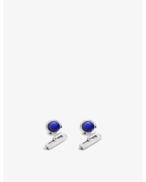 Cartier Santos De Palladium-Coated Sterling- Cufflinks - Blue