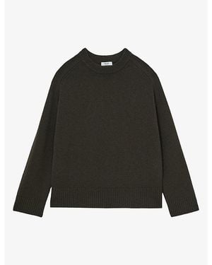 Reiss Riley Long-Sleeve Wool And Cashmere Jumper - Black