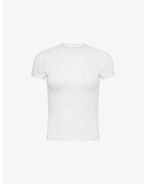 Sisterly Tribe Soft Round-Neck Stretch-Cotton T-Shirt - White