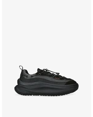 Moon Boot Moon247 Xlace Suede And Woven Trainers - Black
