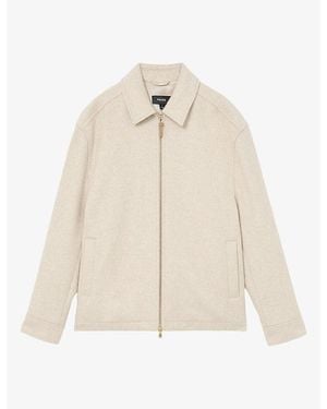 Reiss Foley Wool-Blend Overshirt - Natural