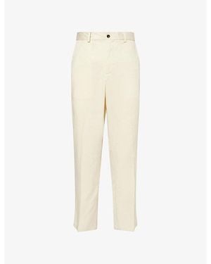 Malbon La Perla Logo-Embroidered Woven Trousers - Natural