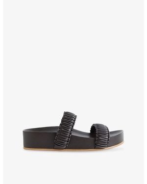 JOSEPH Isha Leather Sandals - Black