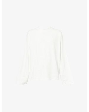 Entire studios Long-Sleeve Relaxed Cotton-Jersey T-Shirt - White