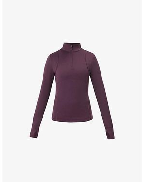 Sweaty Betty Therma Half-Zip Midlayer Top - Purple