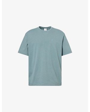 On Shoes Club Collective-T Crewneck Cott-Jersey T-Shirt - Blue