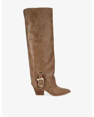 Steve Madden Sorcere Faux-Leather High Boots - Brown