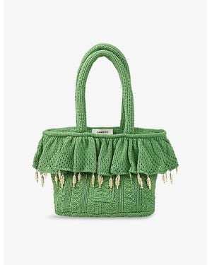 Sandro Fish-Charm Crochet Bag - Green