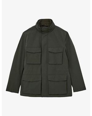 Reiss Glick Gilet-Insert Woven Jacket - Green