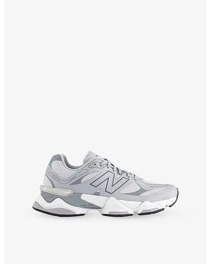 New Balance 9060 Suede And Mesh Trainers - White