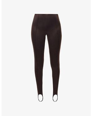 Frankie Shop Caserta Stirrup Stretch-Woven Leggings - Brown