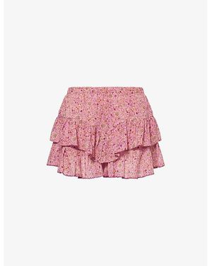 Isabel Marant Jocadia Paisley-Print Cotton Shorts - Pink