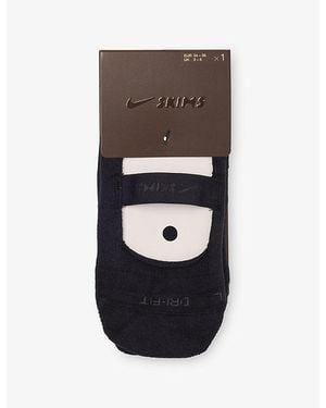 NikeSKIMS Dri-Fit Pilates Grip Cotton-Blend Socks - Brown