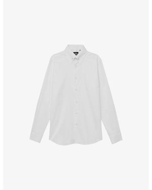 Reiss Caldwell Long-Sleeved Cotton Shirt - White