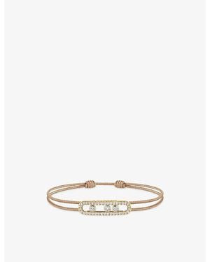 Messika Cares Pavé 18Ct- And 0.26Ct Diamond Cord Bracelet - White