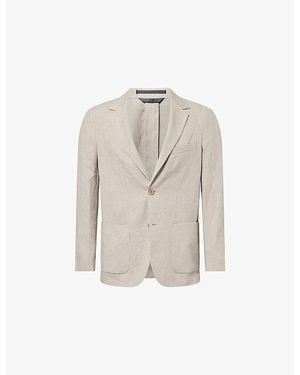 Sunspel Single-Breasted Linen Blazer - Natural