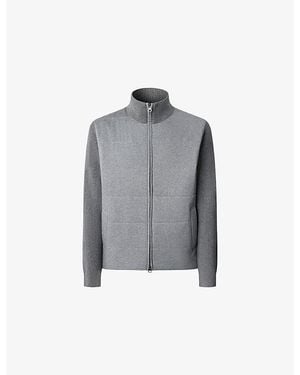 Hackett Hybrid Full-Zip Wool-Blend Cardigan - Grey