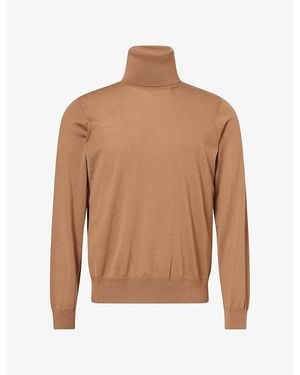 dunhill Superfine-Cashmere Roll-Neck - Brown
