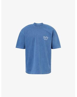 BOUND Dancing Printed Cotton T-Shirt - Blue