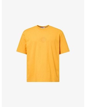 Stone Island Camo Compass-Print Cotton-Jersey T-Shirt - Yellow