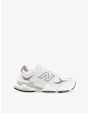 New Balance 9060 Suede Low-Top Sneakers - White