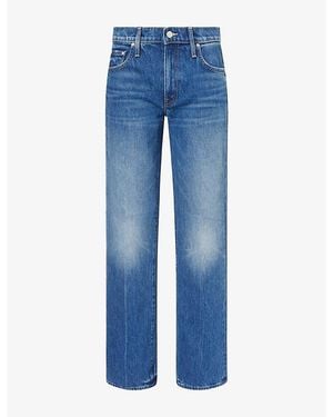 Mother Rambler Skimp Straight-Leg Denim Jeans - Blue