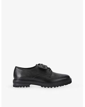 Kurt Geiger Mercer Cleated Leather Derby Shoes - Black
