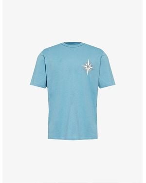 Amiri Wave Starburst Short-Sleeve Cotton-Jersey T-Shirt - Blue