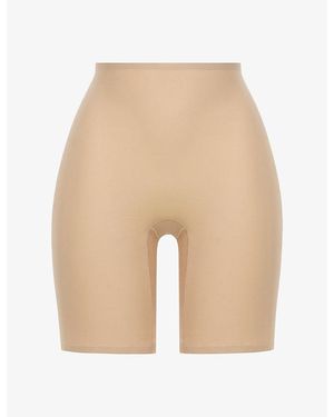 Chantelle Soft Stretch Seamless One-Size High-Waisted Mid-Thigh Shorts - Natural