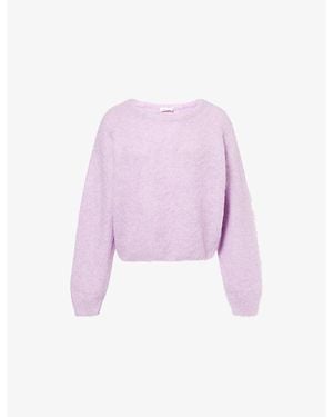 American Vintage Niby Boxy-Fit Alpaca-Blend Jumper - Purple