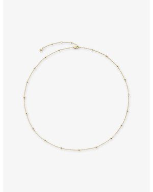 Monica Vinader Beaded 14Ct- Chain Necklace - White