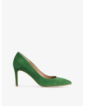 LK Bennett Floret Suede Heeled Courts - Green