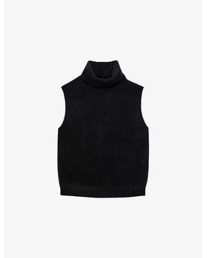 Reiss X Atelier Brushed Cashmere Tank - Black