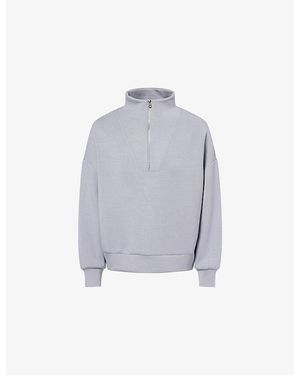 Varley Hawley Half-Zip Stretch-Woven Sweatshirt - Grey