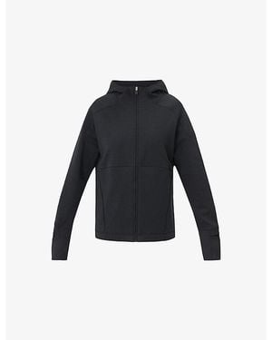 Sweaty Betty Tempo Train Zip-Up Cotton-Blend Hoodie - Blue