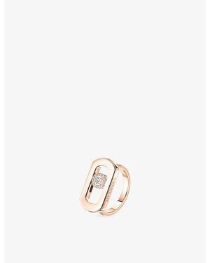 Messika So Move 18Ct And 0.1Ct Diamond Ring - Metallic