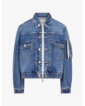Sacai X Levi`S Blouson Denim Jacket - Blue