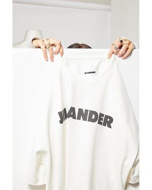 Jil Sander Logo-Print Crewneck Cotton T-Shirt - White
