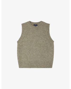 Soeur Namaste Round-Neck Knitted Vest - Green
