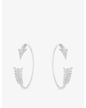 Boucheron Fleche 18Ct- And 1.83Ct Diamond Hoop Earrings - White