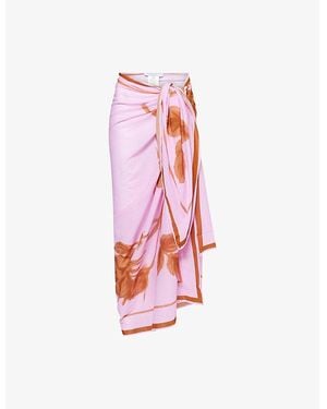 Seafolly Rococo Printed Cotton Sarong - Red