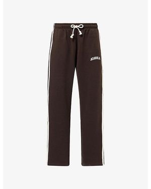 ADANOLA Varsity Loose-Fit Cotton-Blend Jogging Bottoms - Multicolor
