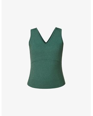 Sweaty Betty Gaia V-Neck Stretch-Woven Vest Top - Green