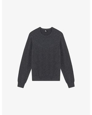 The Kooples Crewneck Relaxed-Fit Stretch-Cashmere Jumper - Blue
