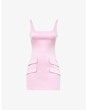 House Of Cb Cosette Satin Sleeveless Mini Dress - Pink