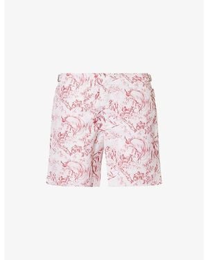Orlebar Brown Bulldog Printed Swim Shorts - Pink