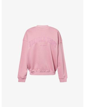 ADANOLA As Chain Stitch Oversized Cotton-Jersey Sweatshirt - Pink