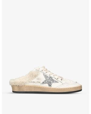 Golden Goose Ballstar Sabots Leather-Blend Trainers - White