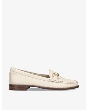 Carvela Kurt Geiger Click Horsebit-Chain Leather Loafers - White